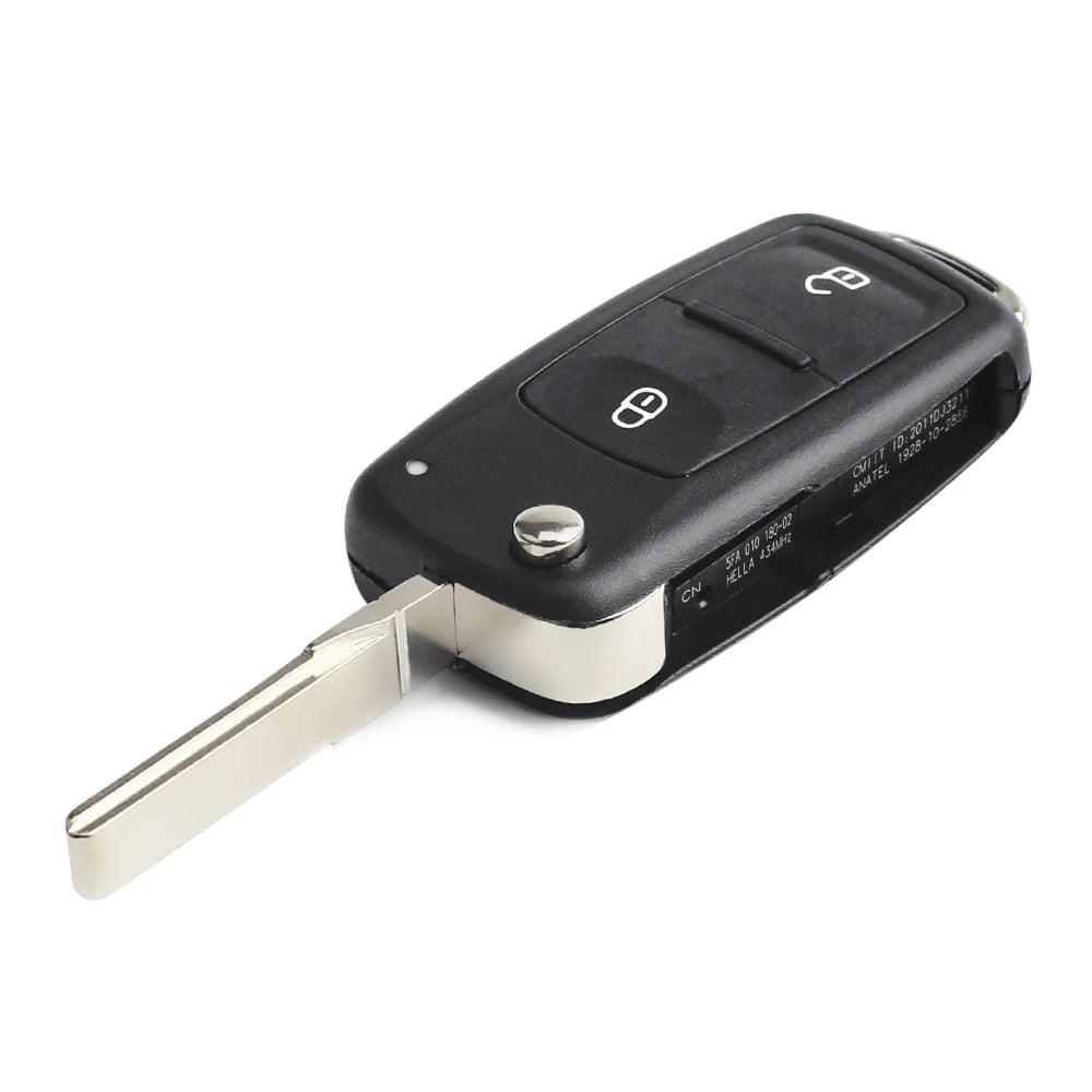 VOLKSWAGEN SKODA 2 Button Key Fob Top LED HU66.