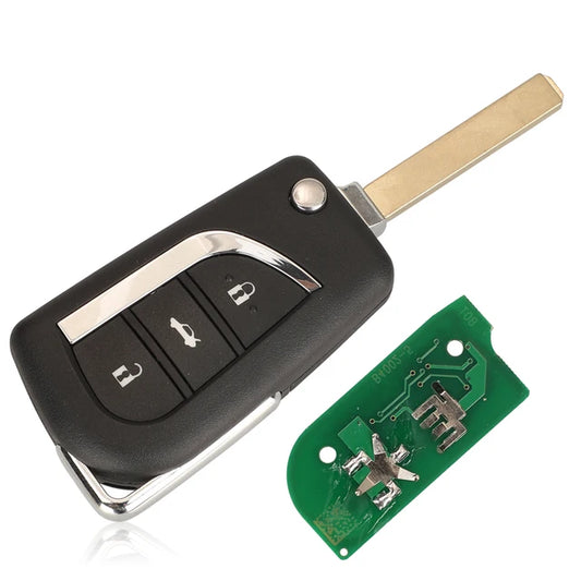 TOYOTA 433MHz G-Chip 3 Button Flip Remote Car Key Remote - VA2 Blade