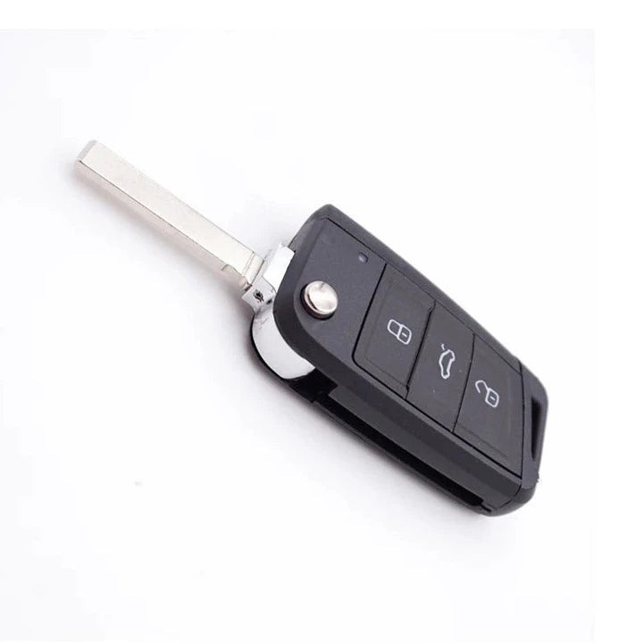 VOLKSWAGEN SKODA SEAT OEM 3 BUTTON FLIP REMOTE KEY FOB CASE HU66 / HU162T - Black - OTOFIX KEYS