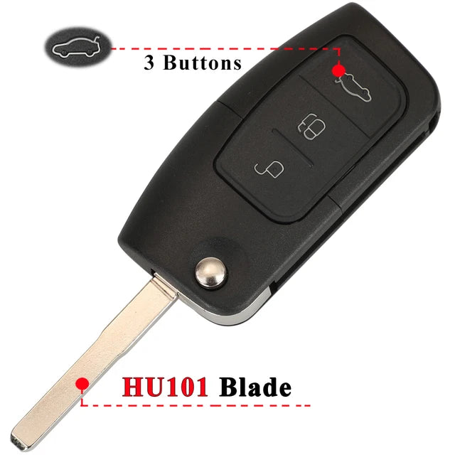 FORD 3 Button Style A Key Fob Case Shell